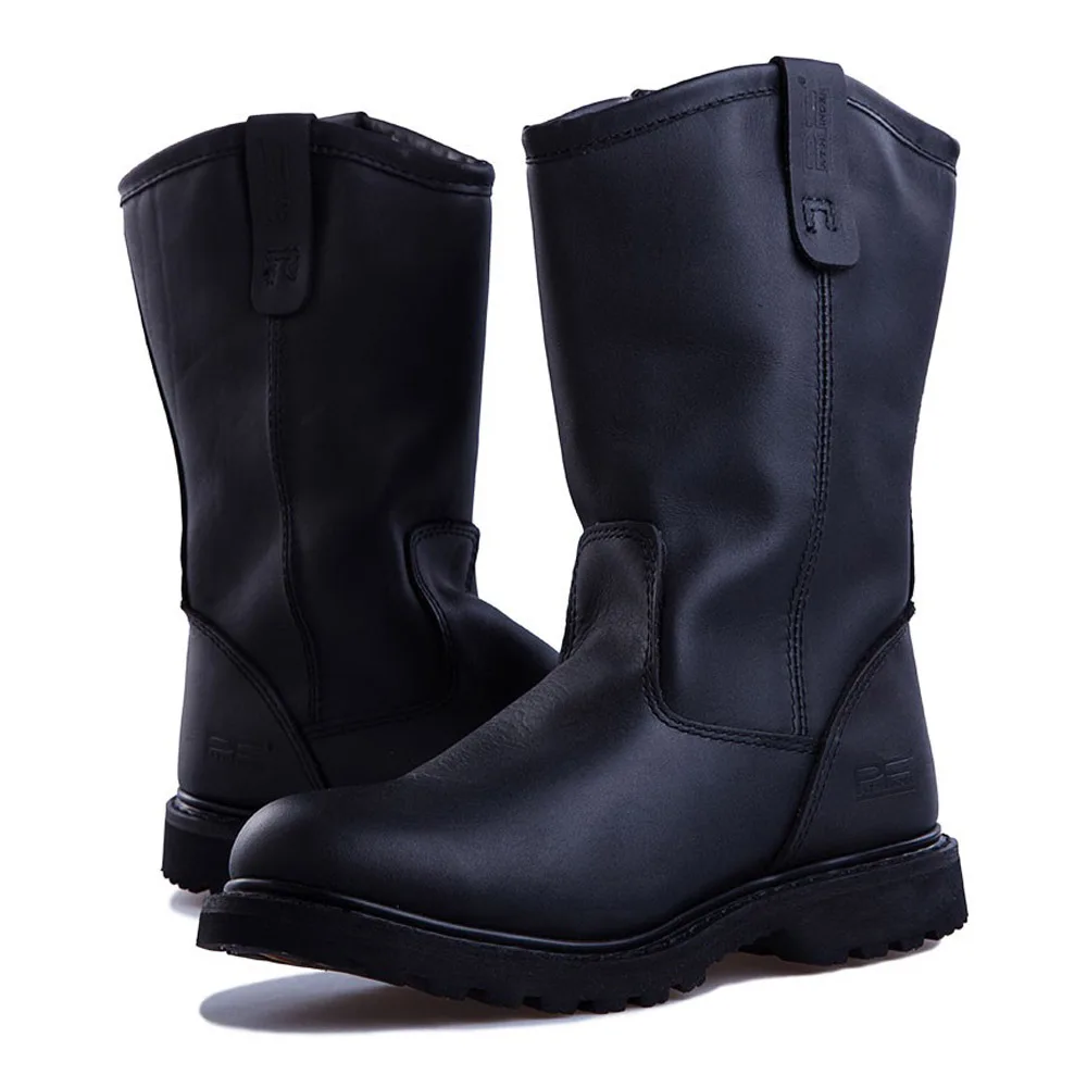 Leather Work Western - Męskie buty motocyklowe z prawdziwej skóry