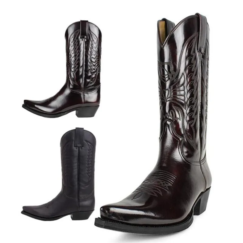 Leather Work Western - Kowbojki Męskie Damskie Country Vintage Rycerz