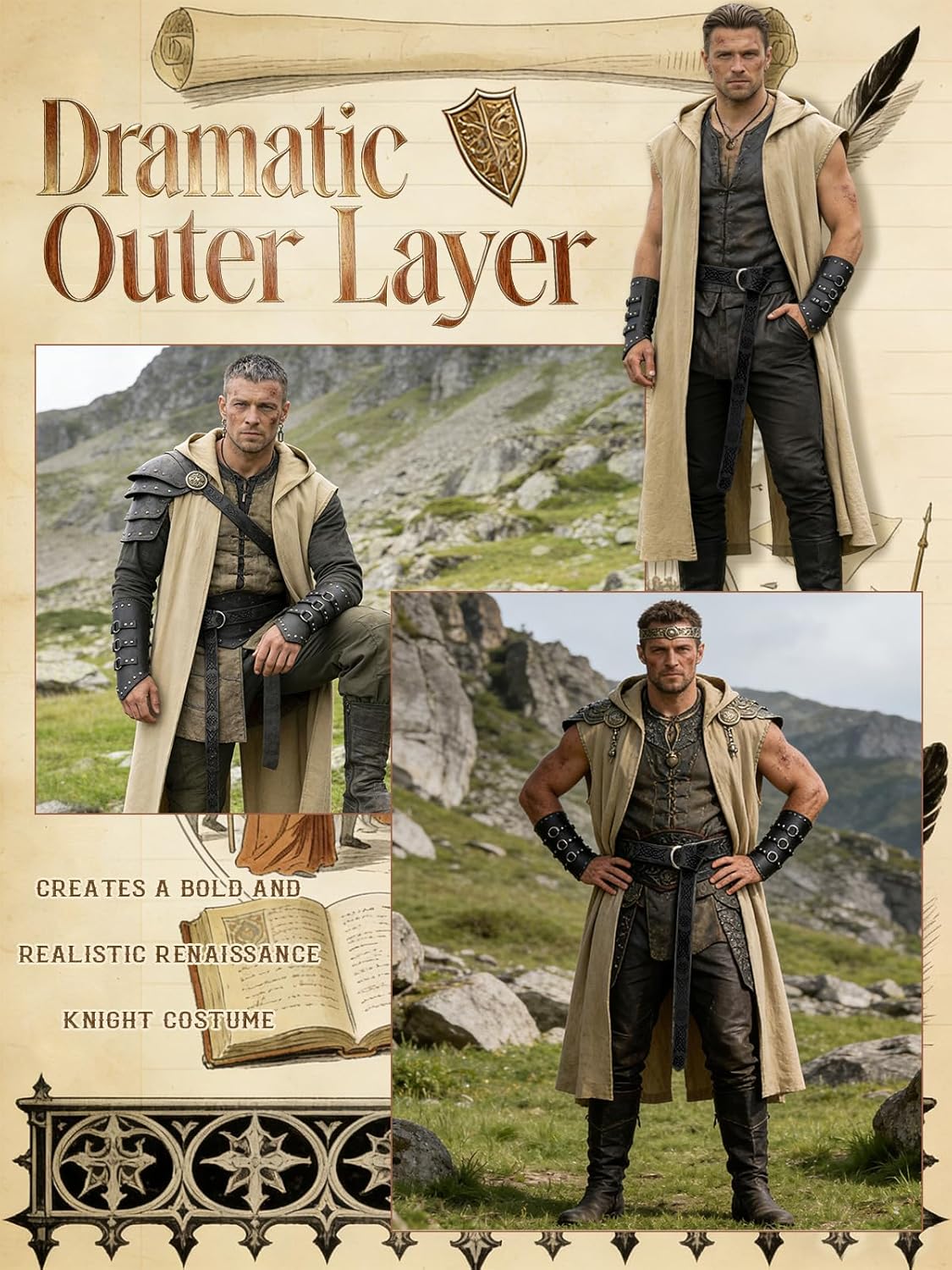 Męski strój renesansowy – Śred – Leatherwork Belt recenzja i cena