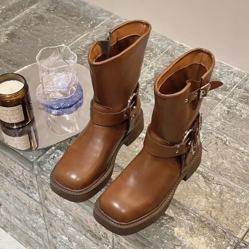 Botki damskie Jesienna moda ro – Leather Work Western recenzja i cena